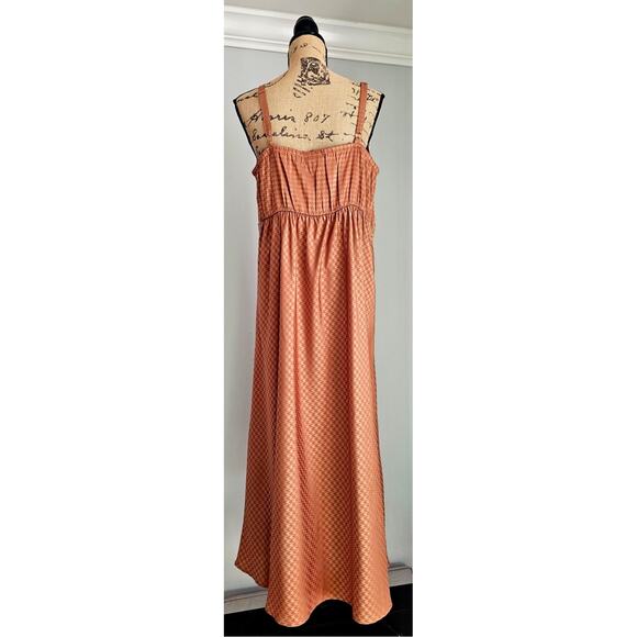 Torrid Tea Length Woven Jacquard Lace Trim Cami Maxi Dress Womens Plus Sz 1 - Picture 4 of 10